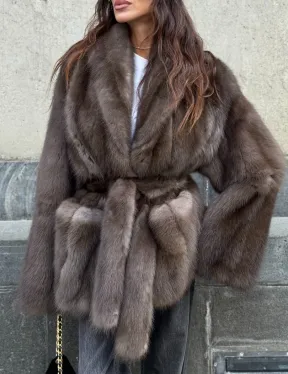 Шуба из меха куницы - автоледи - фото 2
