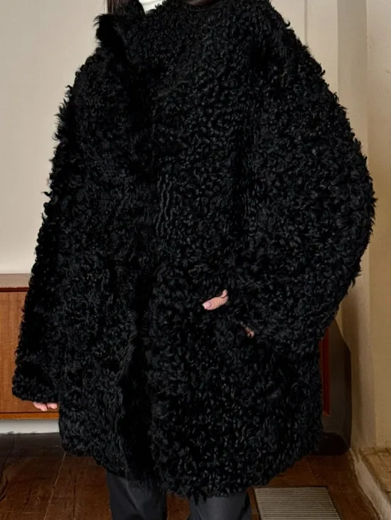 Двухсторонняя шуба - дублёнка из тиградо - фото 1