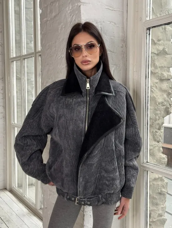 Дубленка - косуха из овчины керли 