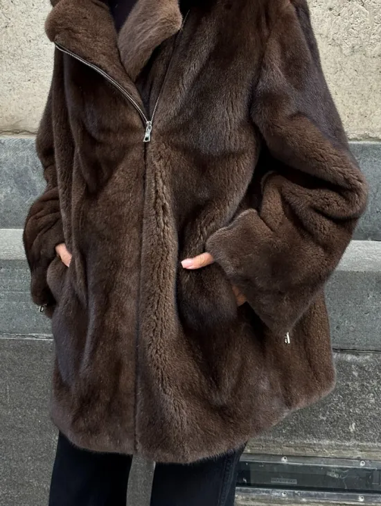 Норковая косуха из элитной скандинавской норки SAGA FURS - фото 3