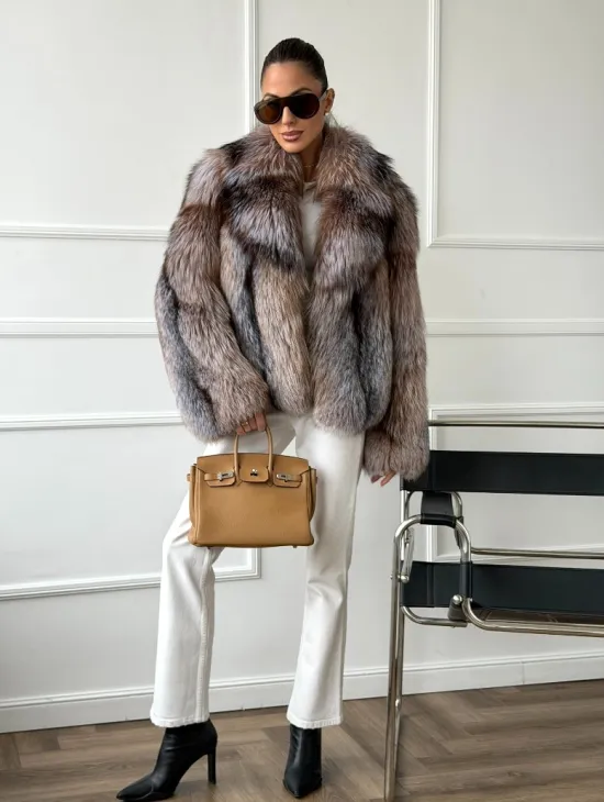 Полушубок из чернобурки - фото 5