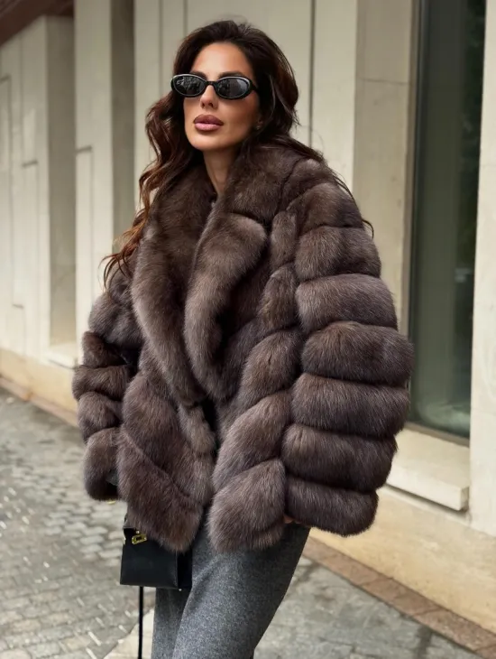 Шуба автоледи из аукционного седого соболя - фото 5