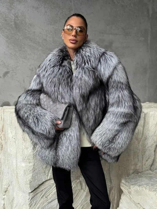 Полушубок из чернобурки - фото 7