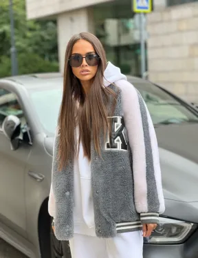 Короткая шубка - бомбер из шерсти - фото 3