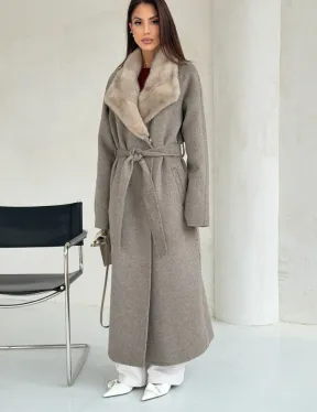 Пальто женское с норкой - фото 5