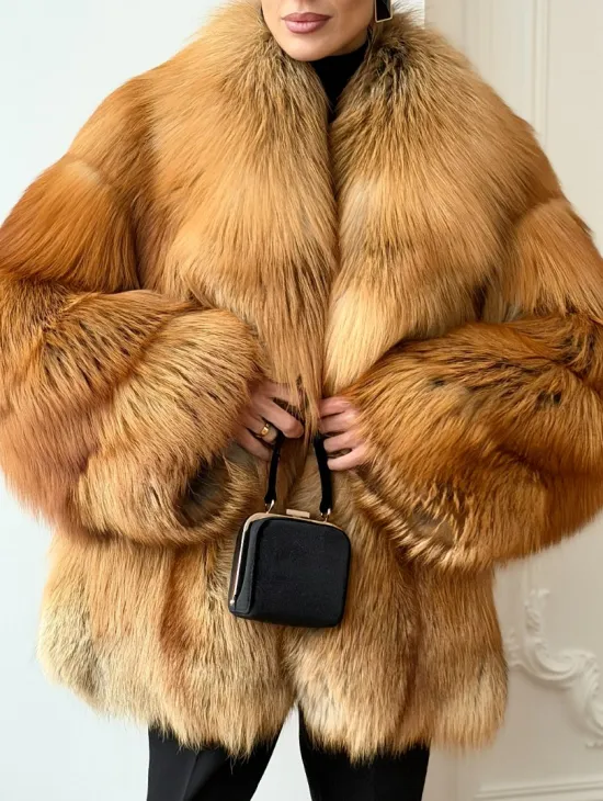 Шуба из лисы огневки - фото 1