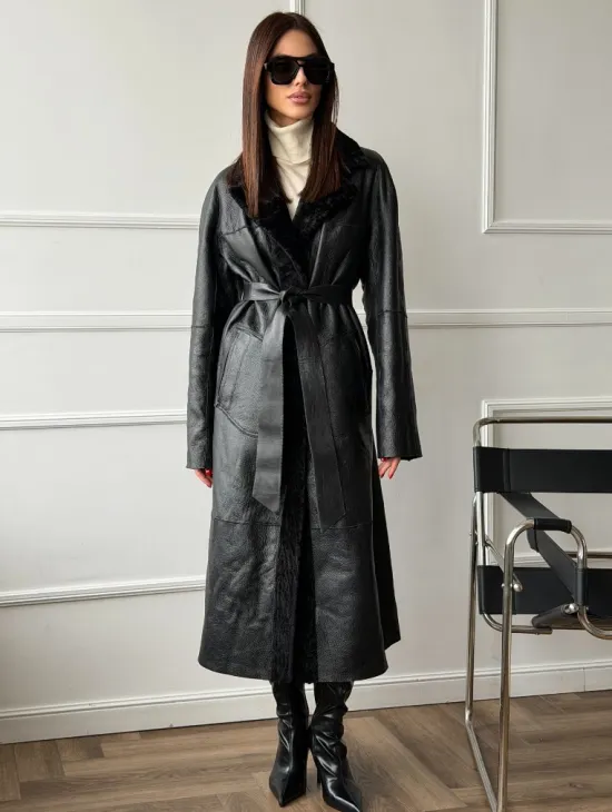 Дубленка из натуральной овчины астраган - фото 8