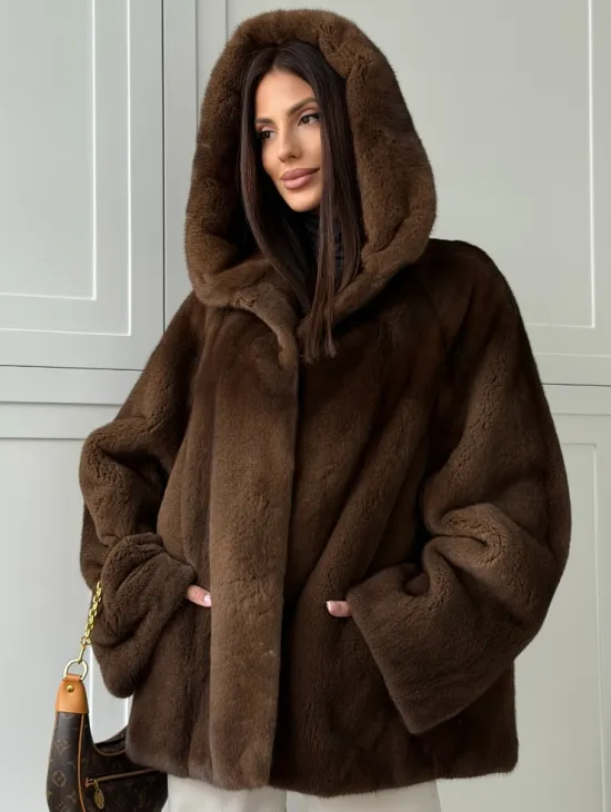 Автоледи с капюшоном из норки KOPENHAGEN FUR - фото 5